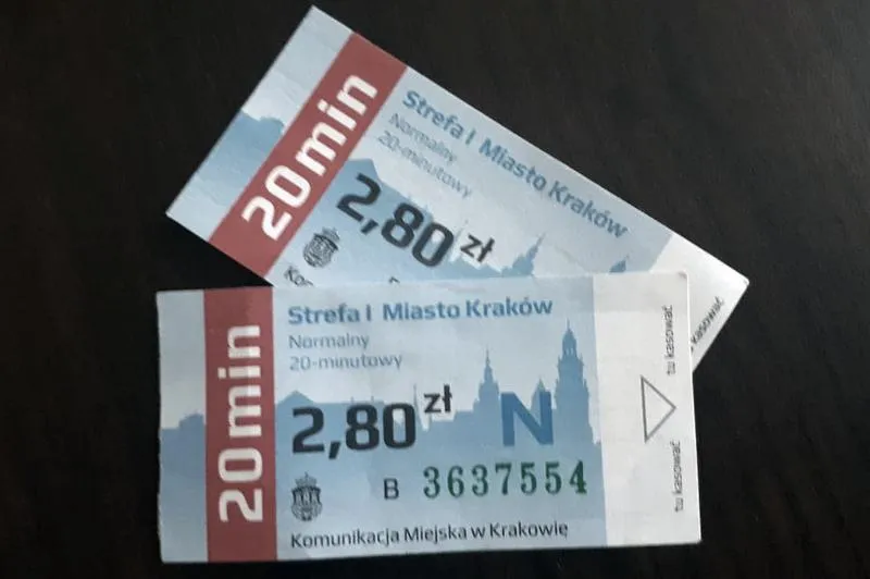 Bilety miejskie w Krakowie