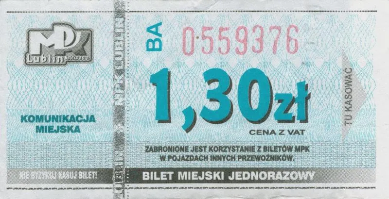 Bilety miejskie w Krakowie