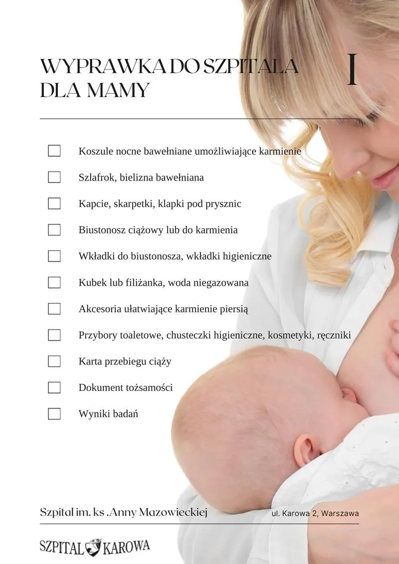 Co spakować do szpitala