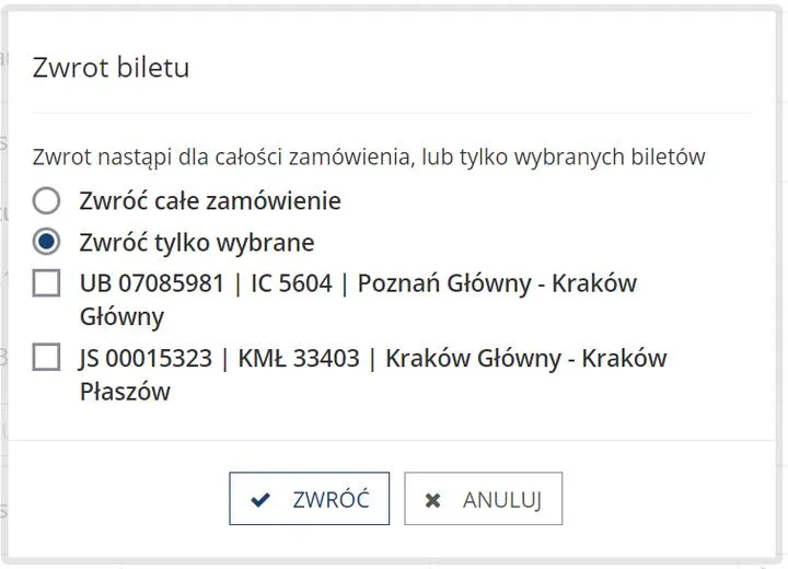 Czas zwrotu pieniędzy PKP