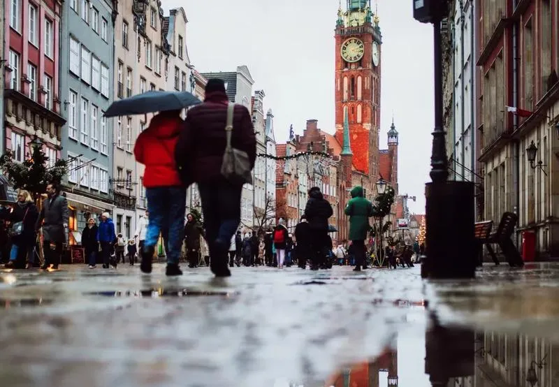 Gdańsk w deszczu