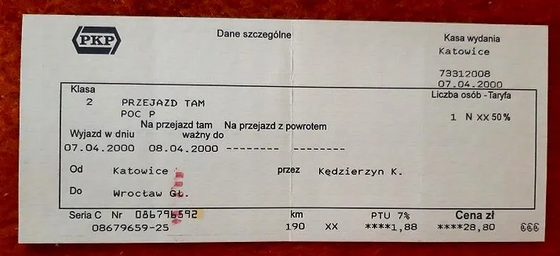 Rezerwacja biletu PKP