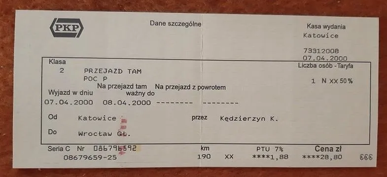 Wymiana biletów PKP