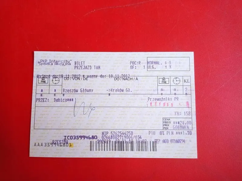 Zakup biletu na pociąg